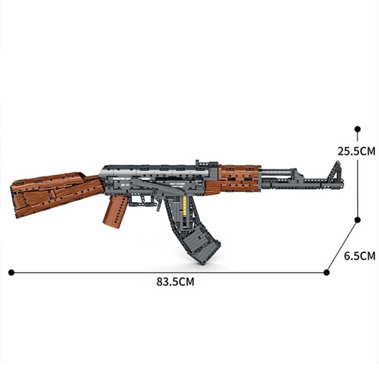 Strzelający Karabin AK47 z Klocków - Proporcje 1:1