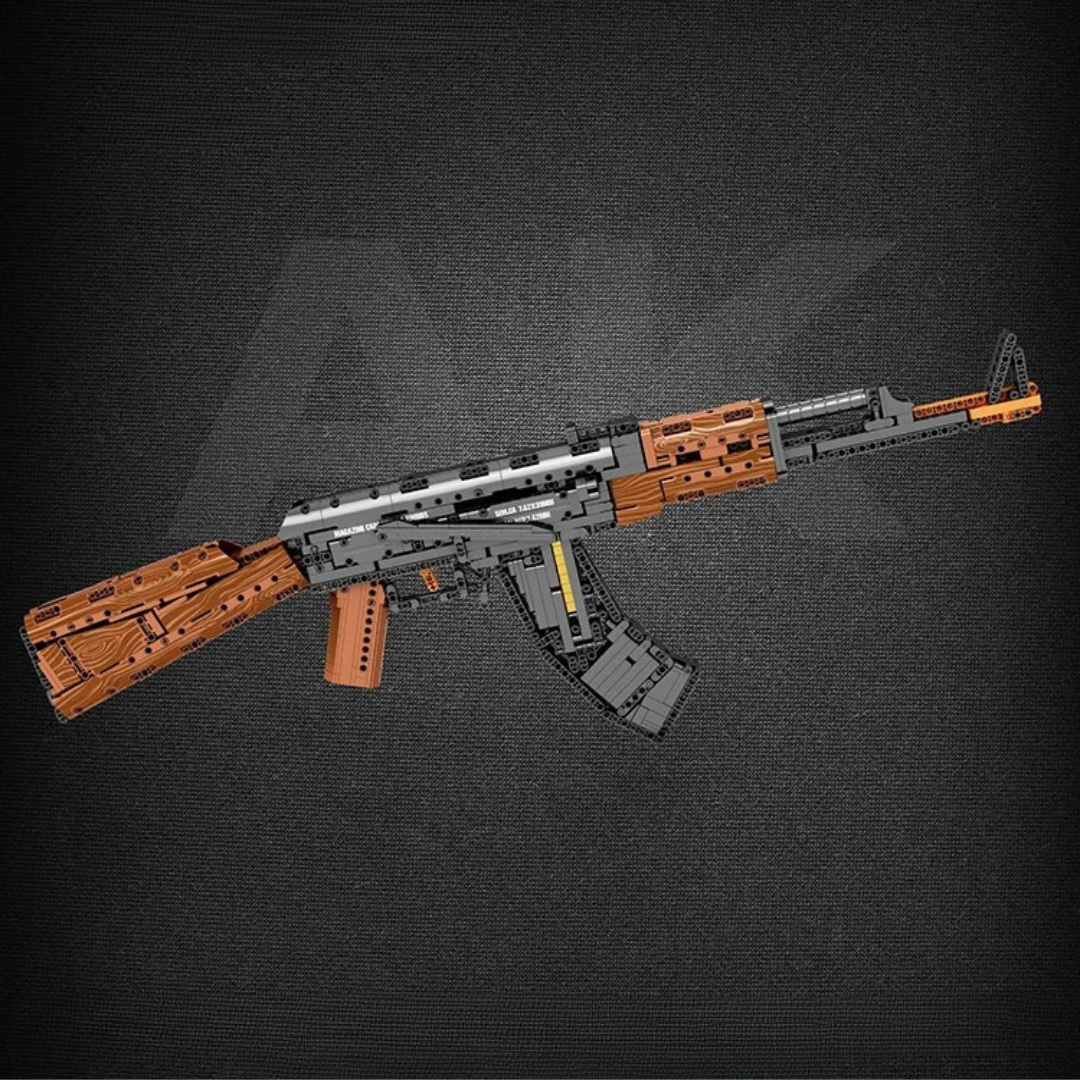 Strzelający Karabin AK47 z Klocków - Proporcje 1:1
