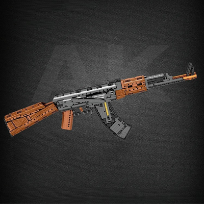 Strzelający Karabin AK47 z Klocków - Proporcje 1:1